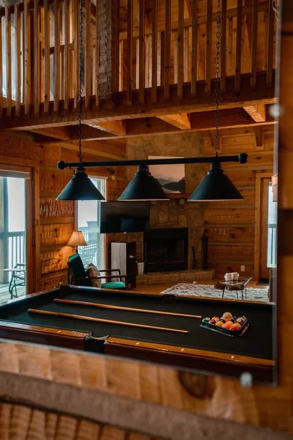 Play a casual game of pool while you prepare your evening meal