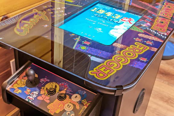 The upstairs family room is stocked up on games! The kids will enjoy the game time at the cabin just as much as heading out to do activities.